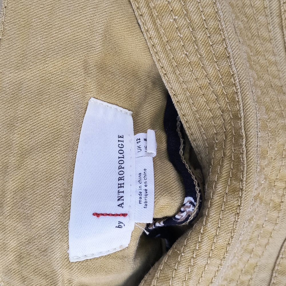 Anthropologie High Rise Boardwalk Shorts In Mustard - Picture 2 of 7